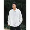 Ropa de trabajo estilo japonés Cityboy Sencilla Ropa de trabajo en capas Camisa de hombre Verano Nuevo Holgada Casual Color Sólido Manga Larga Chaqueta