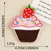 Etiqueta de Bordado por Computadora Dibujos Animados Original Comida Pastel Parche Pegatinas Bordado Autoadhesivo Pegatinas de Bordado Accesorios para Ropa Pegatinas de Tela DIY