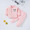 [Grande Promoção] Conjunto de Roupa Íntima Térmica Infantil Primavera e Outono Algodão Puro Roupas de Outono para Bebê Calças de Outono Roupas Íntimas Espessas para Bebê de Cintura Alta