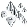 Brincos de Cone Pontiagudo com Rosca Externa em Aço Inoxidável Moda Piercing para Corpo Humano com Cone Pontiagudo e Rosca Interna Acessórios Joias para Piercing Atacado