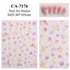 Adesivos de unhas de flores quentes de primavera relevo 5D tridimensional pintura a óleo fresca adesivos de unhas de flores joias CA