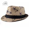 Sombrero de Paja Estilo Padre-Hijo para Primavera y Verano, Protección Solar para Exteriores, Sombrero Jazz para Hombres, Sombrero de Playa Casual para Mujeres