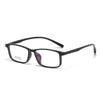 Nuevo Marco de Gafas Cuadrado Ultraligero Estrecho Ancho Delgado para Piernas con Grado de Miopía Marco de Gafas Marrón Retro Literario para Hombres