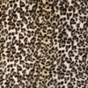 Tela de Piel de Conejo Bicolor con Estampado de Leopardo Degradado, Material de Piel de Conejo con Estampado Degradado de Rayas Verticales de Leopardo para Zapatos, Cojines, Ropa y Textiles del Hogar