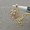 Versión alta Collar de Trébol de Cuatro Hojas Buccellati Estilo Corte Ópera Malla Cepillada Esmalte Diamante Incrustado Cadena para Clavícula Ojo de Tigre