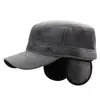 Nuevo Gorro Cálido de Lana para Hombre, Estilo Coreano de Moda con Protección Solar, Moda para Exteriores, Gorro para Personas Mayores, Gorra Plana Casual, Gorra de Béisbol
