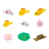 Decorações de aquário paisagístico em miniatura DIY de peixe dourado, acessórios para aquários e fontes de água, chaveiros criativos de peixe pequeno, figuras de resina