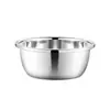 Frasco de Condimentos de Acero Inoxidable 304 Sin Imán Borde Enrollado Cuenco Drenante Espesado Bol para Batir Huevos Lavabo para Verduras Bol para Sopa Bol para Fideos
