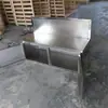 Asiento Doble de Acero Inoxidable para Tres Personas Qiancheng con Caja de Almacenamiento para Estar de Pie y Caminar Sin Fatiga