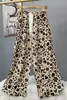 Pantalones de pijama de algodón para mujer, verano, finos, estampados, casuales, de pierna ancha, pueden usar mujeres embarazadas, comercio exterior, pantalones de talla grande