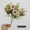 Flores Artificiales de 7 Ramas con Margaritas Pequeñas y Manzanilla de Color Otoñal, Ramo de Flores Falsas para Decoración de Mesa de Comedor en Casa, Arreglo de Boda, Flores Falsas
