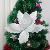 Decoração de Natal Flor de Natal Festa Cena de Feriado Arranjo Arranjo de Flores Decoração de Árvore de Natal Pingente Flor Artificial Brilhante