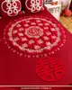 Alfombra de Bendición de Boda Bordada con la Palabra "Fu" para Cien Bendiciones, un Nacimiento Temprano de un Niño Precioso, la Prensa de la Cama de la Novia, una Colección Completa de Artículos de Preparación para la Boda para la Mujer