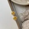 Brincos de Prata 925 com Pedras Amarelas tipo Doce de Rocha para Atrair Fortuna para Mulheres, Luxo Leve, Design Vintage de Nicho de Alta Qualidade, Populares no Xiaohongshu