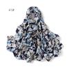 Transfronterizo Nueva Fantasía Colorido Flor Patrón de Cebra No. 29-58 Bufanda de Gasa Estampada con Perlas para Mujer Dropshipping