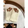 Meias 3D de Urso de Desenho Animado para Primavera e Verão para Mulheres, Design Fofo de Casal, Estilo Urso Ovo Divertido, Meias Femininas de Cano Médio