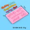 Molde de Silicone para Assar Bolo Letras Maiúsculas e Minúsculas em Inglês Cartão de Chocolate Feliz Aniversário Decoração de Bolo