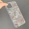 Adecuado para iPhone 17 Pro Max, Funda para Teléfono Md Láser con Racimos Florales, Anticaídas para Apple 14/15, Diseño de Agujero Grande para 13