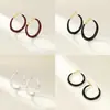 Aretes de Aro Lisos Franceses, Aretes Grandes Rojos Angela, Aretes Grandes Cepillados con Goteo de Aceite, Aretes Versátiles, Simples y de Alta Gama