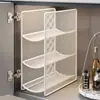Estante de Almacenamiento para Film de Cocina, Gabinete, Encimera, Artefacto de Almacenamiento Multicapa, Estante Portarrollos de Papel Absorbente de Aceite Desechable