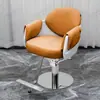 2025 Novo Modelo Cadeira de Salão de Beleza Moderna Cadeira de Barbearia de Aço Inoxidável Cadeira Dedicada para Corte de Cabelo de Salão de Beleza
