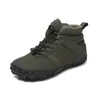 Novos Sapatos de Cano Alto de Algodão com Biqueira Larga para Crianças Transfronteiriços Botas de Neve Quentes Resistentes ao Frio de Inverno Botas de Algodão Espessadas com Pelúcia