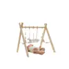En stock de fábrica Gimnasio de madera para bebés Colgador para niños Estante de juegos Bebé recién nacido Gimnasio de fitness de madera maciza para bebés