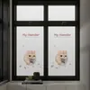 Pegatinas de Película para Puertas y Ventanas de Vidrio Esmerilado con Diseño de Ratón Lindo, No Transparentes, para Protección de Privacidad, Protección Solar y Anti-Espionaje