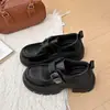 Mocasines Versátiles Mujer 2026 Estilo Británico Zapatos Pequeños de Cuero Nuevos Mary Janes Negros Zapatos de Mujer Primavera Suela Gruesa Marrón
