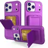 Adecuado para funda de teléfono móvil Apple Iphone17Promax, Anticaída, Soporte para Tarjetas con Espejo Plegable, PC Transfronterizo