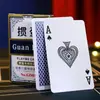 Cartas de Póker Clásicas Guan Dan Cartas de Juego Especiales Acabado Lino Papel con Núcleo Azul Anti-Pliegues Resistente al Desgaste Antideslizante Engrosadas Póker de Alta Gama Venta al por Mayor