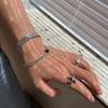 Plata tailandesa material de cobre vintage pareja graffiti pulsera de alta calidad diseño de nicho ins femenino lujo ligero exquisito estilo frío