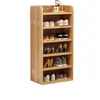 Zapatero de madera maciza, estante de almacenamiento multicapa para rincón del hogar y dormitorio, zapatero simple para entrada para espacios pequeños y áreas estrechas