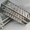 Gradilla de acero inoxidable para tubos de ensayo de 40 orificios, gradilla para tubos de centrífuga