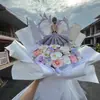 Día de San Valentín Chino Vestido de Novia Tarjeta de Princesa Tarjeta de Pastel Tarjeta de Felicitación Material DIY Floral Ramo de Flores Tarjeta de Felicitación Decorativa