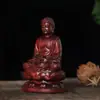 Escultura em Madeira de Cipreste do Grande Sol Tathagata, 8cm de Altura, Escultura Criativa em Raiz Decoração para Casa, Ornamento de Carro Estilo Chinês para Sala de Estar