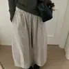 Foto Real 26 Outono Novo Coreano Dongdaemun Roupas Femininas Estilo Preguiçoso Cor Escura Estampa Integral Floral Calças de Perna Larga Calças Casuais