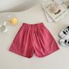 Shorts de Verano para Niñas 2026 Nuevo Estilo Pantalones Casuales Estilo Universitario Shorts Sueltos Cintura Elástica Pantalones de Pierna Ancha