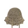 Sombrero de pescador con cordones de punto hueco de estilo japonés para mujer, nuevo sombrero de protección solar y transpirable para primavera y verano, con cara visible.
