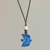 Lindo Collar Colgante de Cachorro de Cerámica con Orejas Grandes para Aficionados para Mujeres Cuerda Trenzada de Cordón con Cuentas de Colores Accesorios Adornos Accesorios