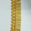 Ventas directas de fábrica de una variedad de encaje de hilo de oro y plata para accesorios de ropa, decoración navideña, encaje de borlas