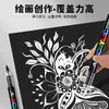 Marcador Acrílico Líquido Recto Blanco y Negro Exclusivo Transfronterizo Pincel Resaltador para Arte Pluma para Cuaderno DIY Pluma de Pintura con Punta Suave