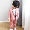 Terno para Menino terno Bebê Outono Estilo Ocidental Estilo Coreano Pequeno Terno Estilo Britânico Casual Bonito Vestido para Daminha de Honra Anfitrião
