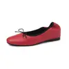Dopamina Colorido ~ Capa Superior Piel de Oveja Lazo Estilo Lindo Zapatos de Abuela Moda Otoño 2026 Zapatos Bajos Individuales para Mujer