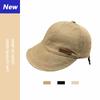 Sombrero de Primavera y Otoño 2025 Sombrero de Visera Retro Nicho para Mujer Sombrero de Pescador de Algodón Cubre Cara Sin Maquillaje Sombrero para el Sol