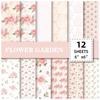 12 hojas/Paquete Flor Rosa Dongyang Serie Jardín Niebla Matutina INS Flor Cuenta de Mano DIY Día de San Valentín Base Material Cuenta de Mano