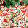 65 Folhas Adesivos de Natal Desenho Animado 3D Papai Noel Boneco de Neve Rena Decalques para Scrapbooking Garrafas de Água Caixas de Presente Decoração Transfronteiriço