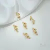 Campanas de Serie Navideña Rellenas de Oro de 14 Quilates que Conservan el Color, Guantes de Muñeco de Nieve, Sombreros, Caramelos, Colgantes, Colgantes y Accesorios para Joyería DIY