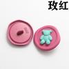 Botón de metal de oso de colores al por mayor para niños, chaqueta, suéter, botón de dibujos animados, pintura en aerosol de 23 mm