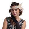 Diadema de Plumas de los años 20 Diadema de Diamantes Europea y Americana Diadema de Plumas Retro de Halloween Venta Caliente de Amazon Gats